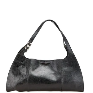 Gucci Python geprägtes Leder Handtasche schwarz Logo Platte magnetisch authentisch - Bild 1 von 11