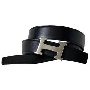 Size 100 NEW HERMÈS Guillochee H Men Belt & Reversible leather strap 32 mm - Imagen 1 de 3