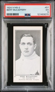 William Paterson V145-2 Bert McCaffery Rookie RC #57 PSA 5 1924-25 RARO - Imagen 1 de 2
