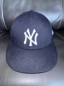 Authentic New Era MLB OnField 59Fifty 7-1/8 Fitted Cap NY Yankees Dk Navy/White - Picture 1 of 6