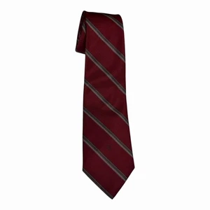 Christian Dior Monsieur Burgundy Color Diagonal Stripes - Silk - Made In France - Picture 1 of 6