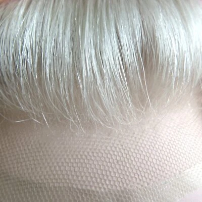 Piezas de cabello para hombres todo encaje toupee para hombres sistema de reemplazo de cabello humano blanco 8x10 Foto 1 de 4