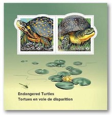2019 Canada 📭 🐢🐢 ENDANGERED TURTLES Souvenir Sheet 🐢🐢 📬 2 Stamps