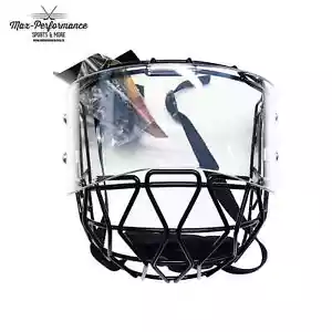 Powertek Ringette Visor Mask! Hybrid Visor and Shield Combo Helmet Cage Clear - Bild 1 von 5