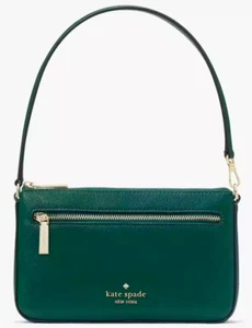 NWB Kate Spade Leila Convertible Wristlet Dark Green Leather K6088 $159 Gift Bag - Picture 1 of 7
