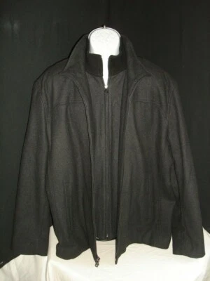 NWT Calvin Klein Men's Classic Wool Blend Duel Zip Car Coat Sz. XL - Image 1 of 4