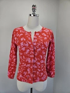 Cabi Damen Strickjacke Medium Baumwolle rot rosa 3/4 Arm - Bild 1 von 7