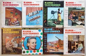 Radio-Electronics Magazine Vintage 8 issues 1953-1955 Hugo Gernsback - Picture 1 of 3