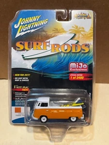 1/64 JOHNNY LIGHTNING MIJO EXCLUSIVES SURF RODS 1962 VOLKSWAGEN PICKUP ORANGE - Picture 1 of 2