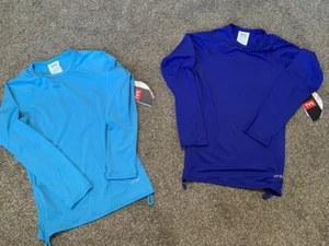 TYR Girl’s Long Sleeve Sun Shirt UPF 50+ Size M 7-8 Blue Or Turquoise NEW - Picture 1 of 14