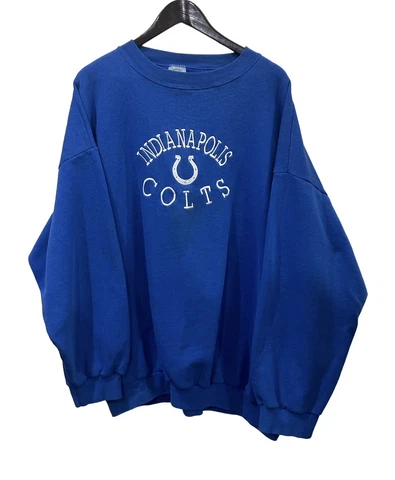 Vintage Logo 7 Indianapolis Colts Crewneck Sweatshirt - Size 3XL Cover