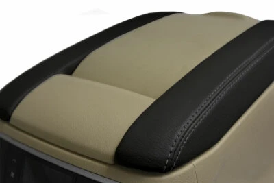 Tapa de consola cubierta reposabrazos PVC cuero para Toyota Highlander 2014-2018 negro Foto 1 de 4