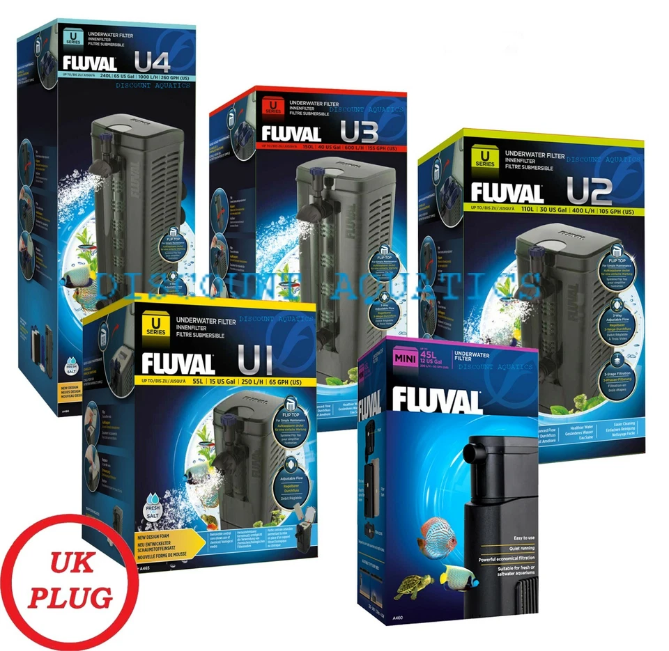 FLUVAL MINI,U1,U2,U3,U4 UNDERWATER INTERNAL AQUARIUM FISH TANK POWER FILTER - Image 1 of 1