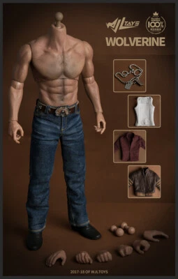 Wjltoys 1/6 金刚狼外套裤子衣服套装适合 12 英寸男性可动人偶模型 — 第 1/4 张图片