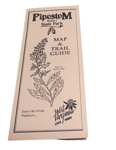 Pipestem State Park WV Map 1993 Fold Out Trail Guide - Picture 1 of 5