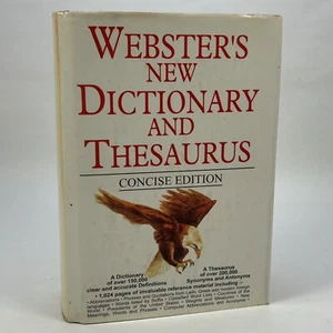 Webster’s New Dictionary and Thesaurus Hardcover Book Concise Edition 1990 USA  - Picture 1 of 11