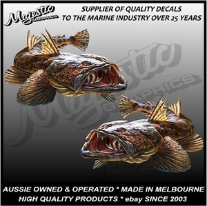 FLATHEAD - DECALS - 315mm X 205mm - MIRRORED PAIR - BOAT DECALS - Bild 1 von 1