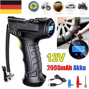 LCD Elektrische Akku Luftpumpe 150 PSI Auto Reifen Druckluft Fahrrad Kompressor - Bild 1 von 10