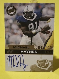 2003 Press Pass Michael Haynes Gold Auto 81/100 Autograph Penn State 
