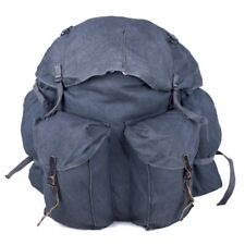 Vintage Italian army blue denim rucksack backpack sack bag military carry all