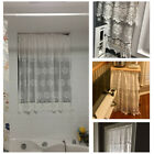 White Lace Hollow Kitchen Short Small Curtain Bathroom Window Curtain Drape