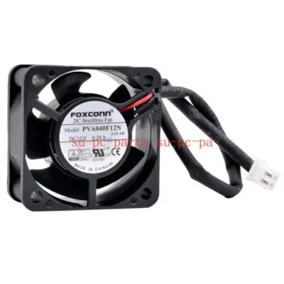 FOXCONN PVA040F12N 4020 12V 0.28A 4-wire temperature control chassis fan - Image 1 of 4
