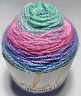 LION BRAND MANDALA SPARKLE CAKE 1- Pk. DRACO. I COMBINE SHIPPING. - Image 1 of 4