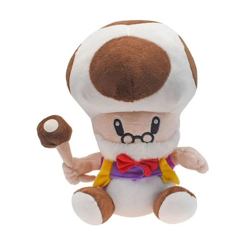 Super Mario Bros Toadsworth Plush Toad Mushroom Grandpa Doll Figure Toy 9.5 inch Cover
