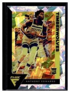 2020-21 Panini Flux Silver Cracked Ice Prizm #202 Anthony Edwards Fanatics (F)