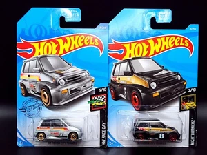 Hot Wheels 85 Honda City Turbo II Blue & Silver 2 Color & Series Variations Lot - Picture 1 of 7