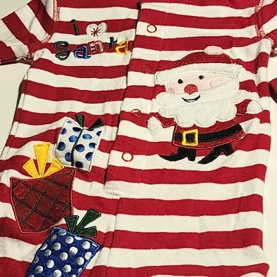 Pijama y sombrero de Navidad I Love Santa 100 % algodón para bebés pequeños 12 meses Foto 1 de 4