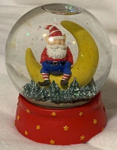 Lord & Taylor Musical Snow Globe Elf On Moon We Wish You A Merry Christmas Plays - Picture 1 of 5