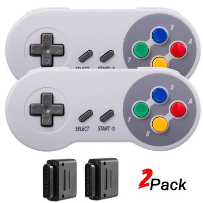 2x Wireless SNES Replacement Controller for SNES System Console/ PC Mac Linux - Image 1 of 4