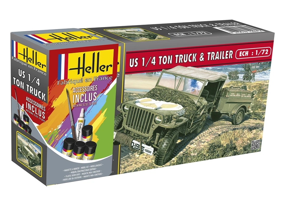 Juego de regalo Heller 1:72 - Remolque camión de 1/4 tonelada EE. UU. Foto 1 de 1