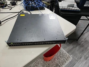 Cisco WS-C3650-48FQ-E 48x 10/100/1000 Ethernet PoE+ & 4x10G V2 uplink w/AC Cord - Picture 1 of 6