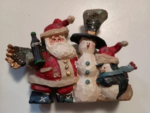 1998 Vintage Coca-Cola Santa And Friends Figurine-Christmas Village-Kurt Adler - Picture 1 of 11