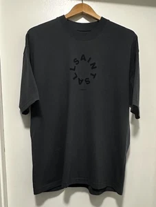 AllSaints Tierra Tee Mens Size XS Gray Cotton London Streetwear T Shirt - Picture 1 of 13