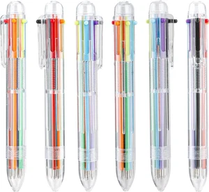 Multicolor Pen in One 0.5mm 6-in-1 Retractable Ballpoint Pens 6 Colors Multi - Picture 1 of 7
