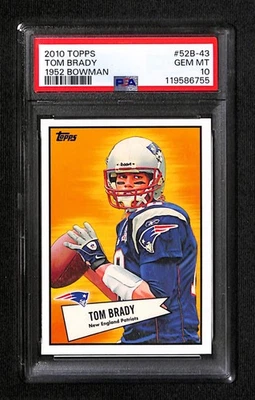 Tom Brady 2010 Topps 1952 Bowman #52B-43 PSA 10 Foto 1 de 2
