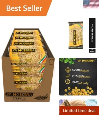 Pacote de 7 oz de massas em forma de estrela com ferro – refeições divertidas para a família (20 em um conjunto) - Imagem 1 de 4