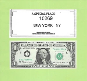 PLZ '10269' .. NEW YORK, NEW YORK .... 1963 ..UNCIRC $1 I 00 10269 0 A - Bild 1 von 1