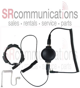 Micrófono de garganta de policía con auricular Kenwood TK2360 TK3360 NX220 NX320 TK2400 TK3400 - Imagen 1 de 1
