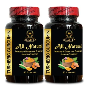Kurkuma Curcumin Kapseln, reiner Extrakt zur antioxidativen Unterstützung & täglichen Wohlbefinden - Bild 1 von 7