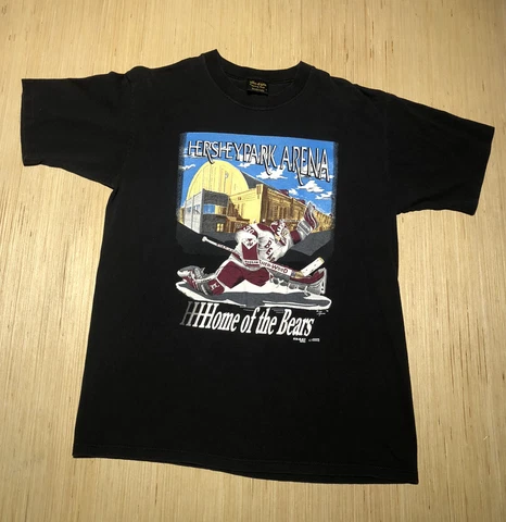 Vintage 90s Hershey Bears AHL Minor League Hockey Hershey Park Arena Shirt L Cover