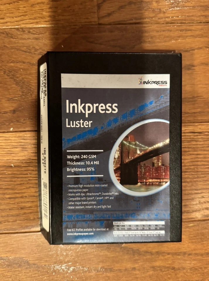 Impress Luster 4x6 Photo Paper 100 Sheets Sealed PCL 46100 - Image 1 of 3