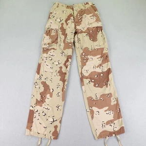 Vintage US Army Pants Small Long Desert Chocolate Chip Camo Combat Trousers 90s - Picture 1 of 16