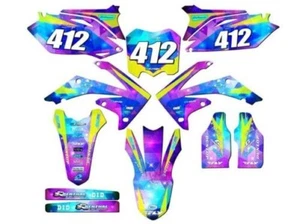 2009-2012 CRF 450 R SPACE KADET Galaxy Senge Graphics Kit Compatible with Honda - Picture 1 of 10