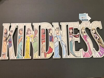 Letrero de decoración de pared de madera para el hogar con letra Disney Princesa Bondad NUEVO Foto 1 de 4