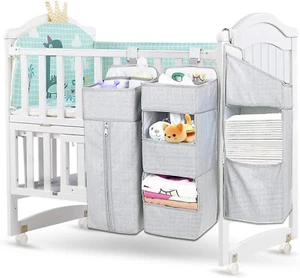 Organizador De Pañales Para Bebe Cuna Colgar Cambiador Bolsa Colgante Apilador - Picture 1 of 7