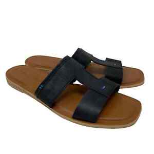 Toms Womens Size 10 Seacliff Slide Sandal Black Leather